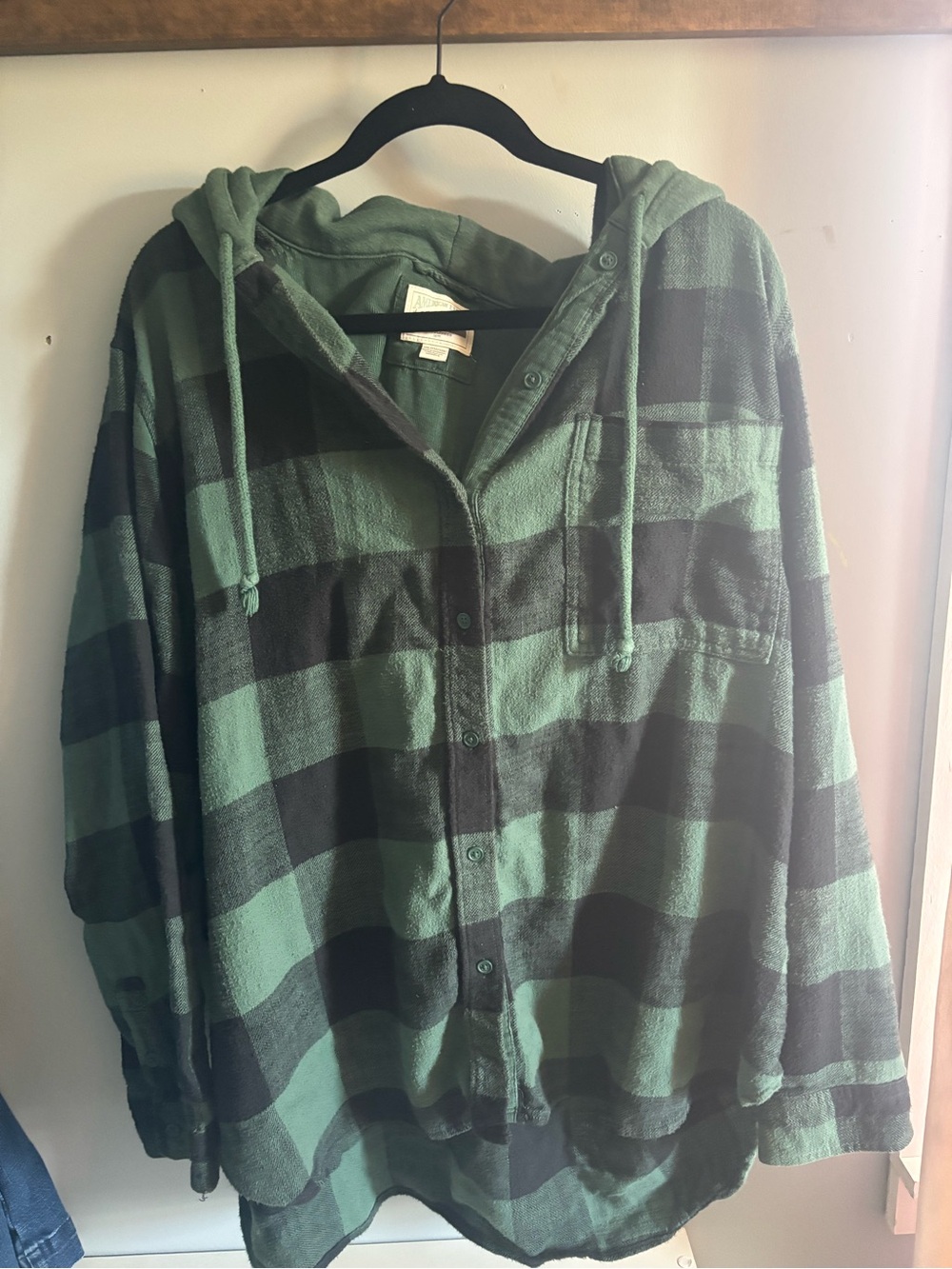 American Eagle Dark Green Flannel